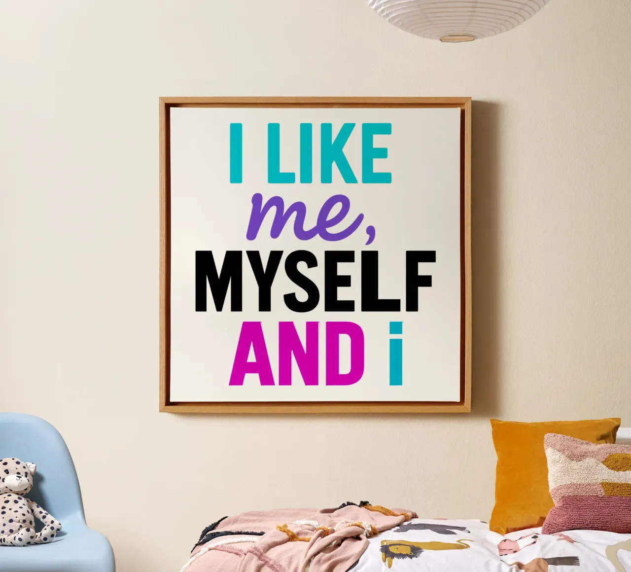I LIKE ME MYSELF AND I tela da Vintage Van Gogh