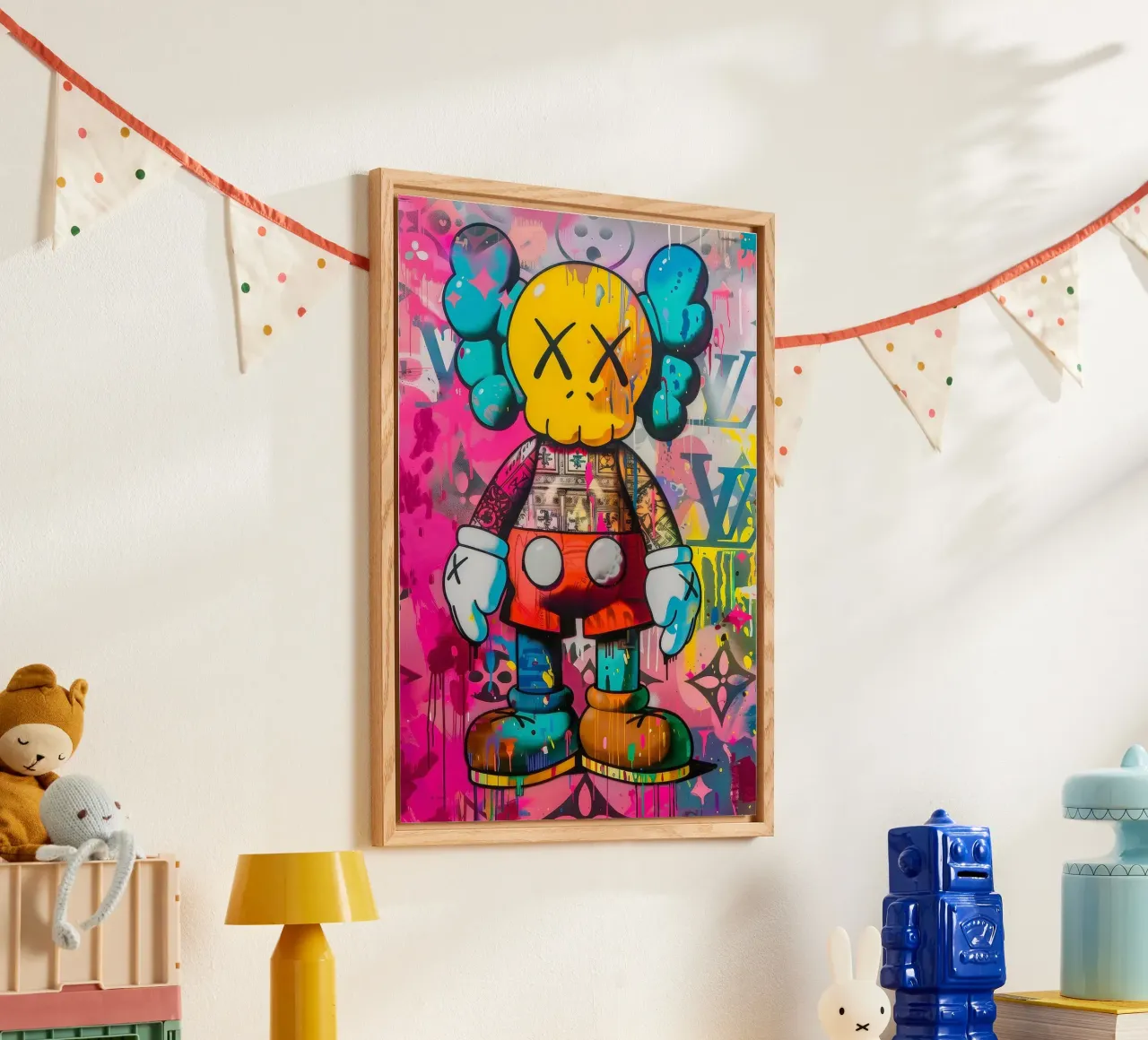 Kaws Inspired Pop Art Painting plexiglass da Nando Art