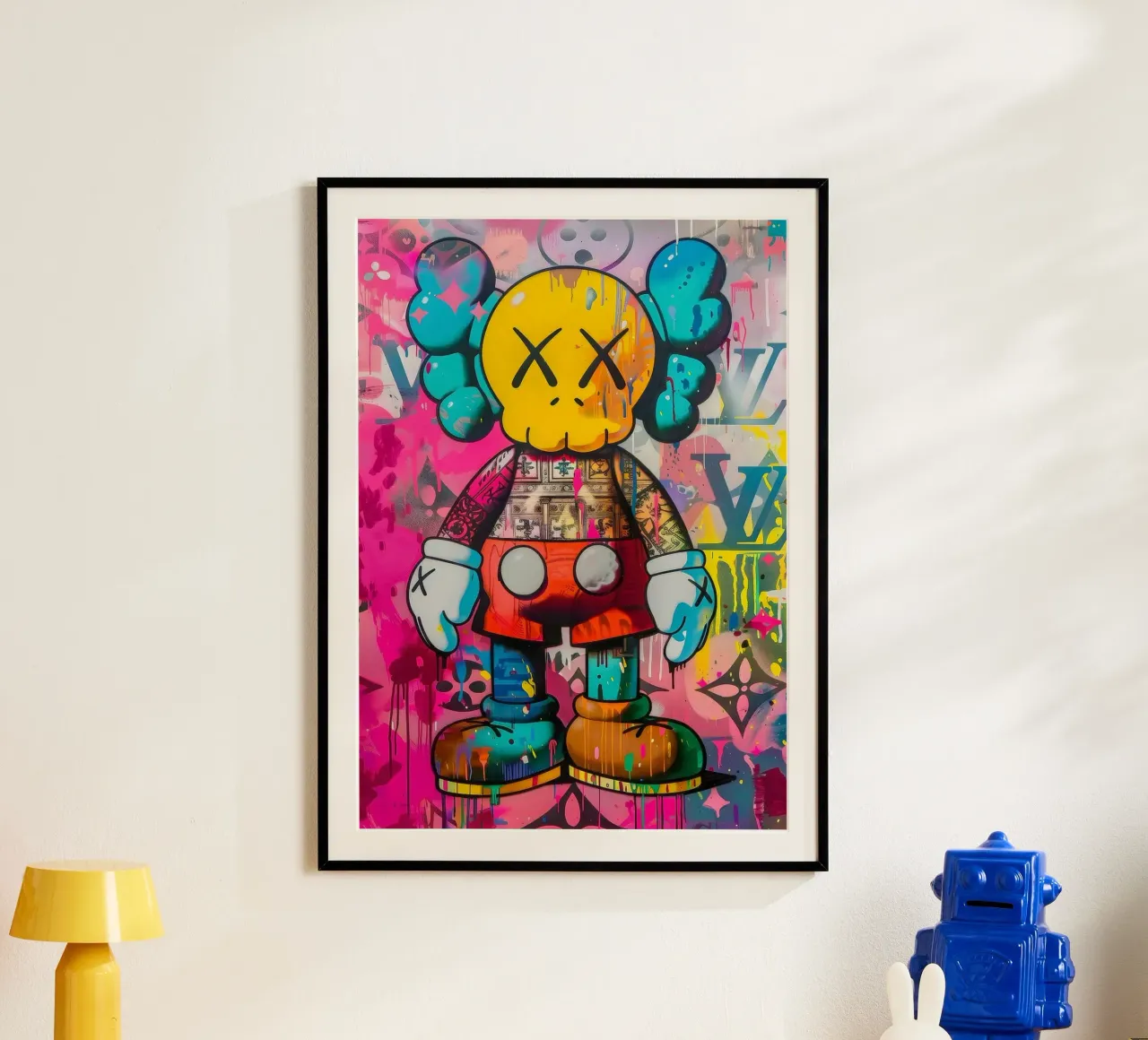Kaws Inspired Pop Art Painting carta hahnemühle da Nando Art
