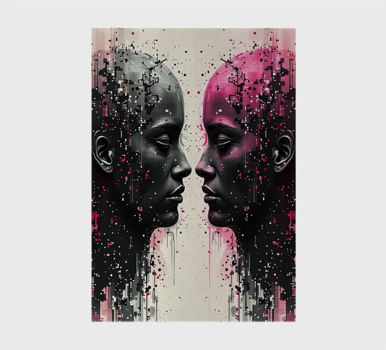 Mirror_image_pink_3 notebook by AI-Portraits by LK