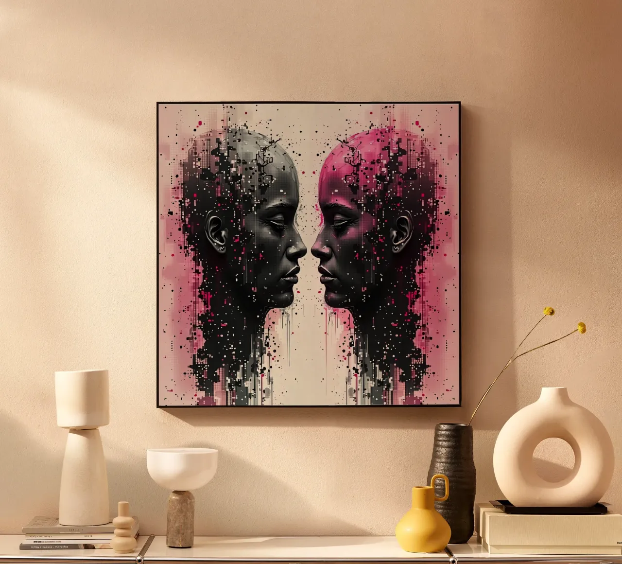 Immagine_specchio_rosa_3 alluminio dibond da AI-Portraits by LK