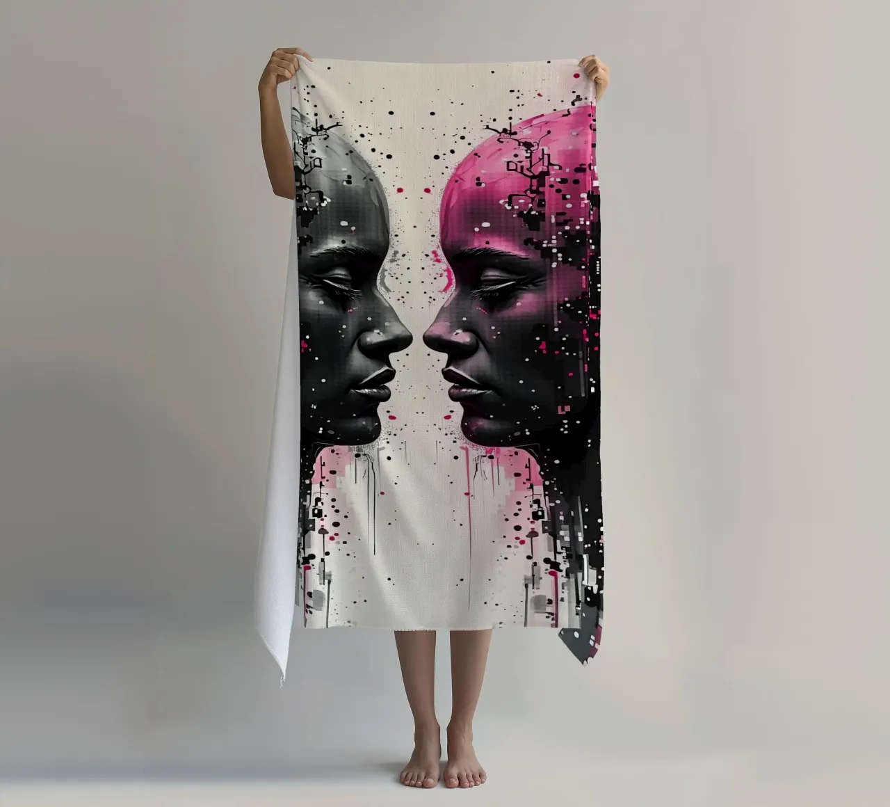 Immagine_specchio_rosa_3 telo mare da AI-Portraits by LK