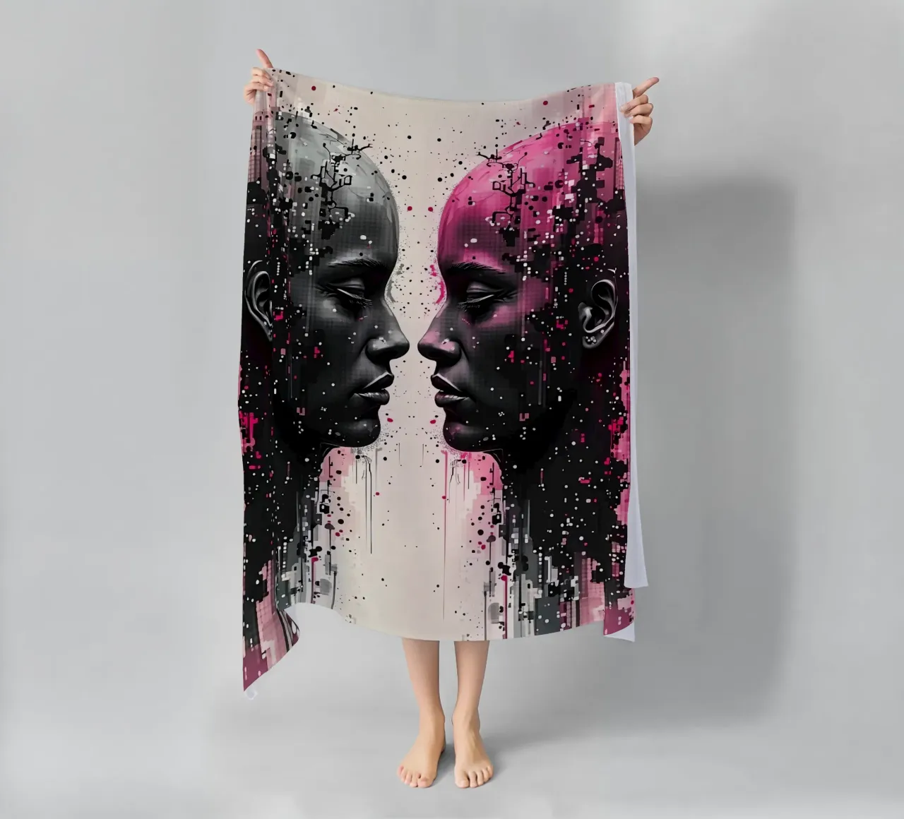 Immagine_specchio_rosa_3 telo mare da AI-Portraits by LK