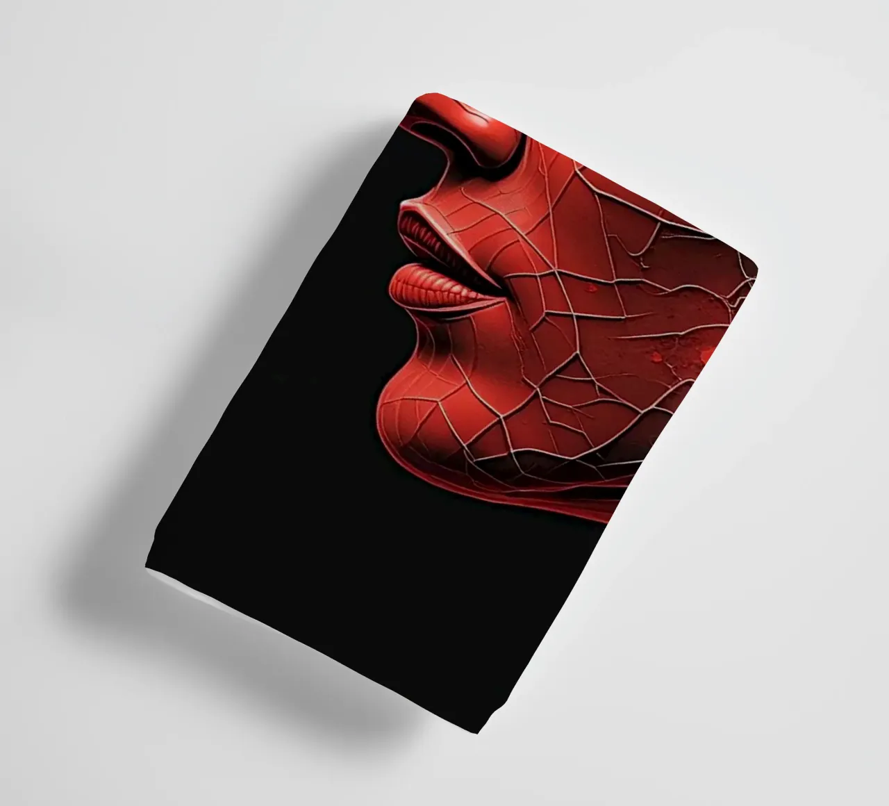 Mirror_image_red_1 towel by AI-Portraits by LK