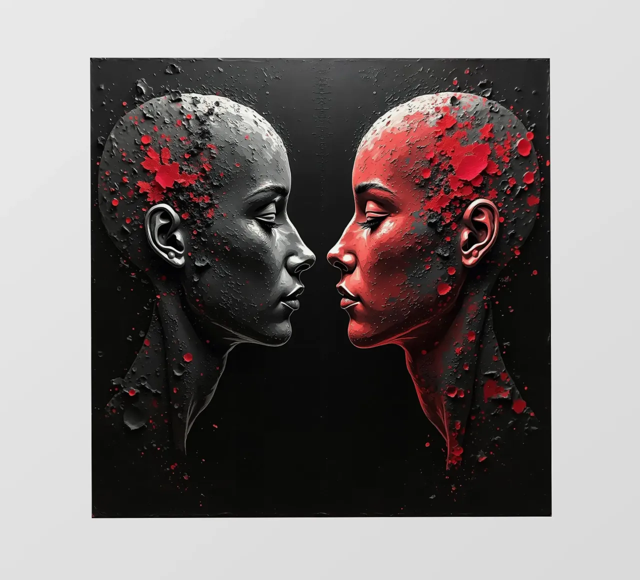 Immagine_specchio_rosso_2 telo in pvc da AI-Portraits by LK