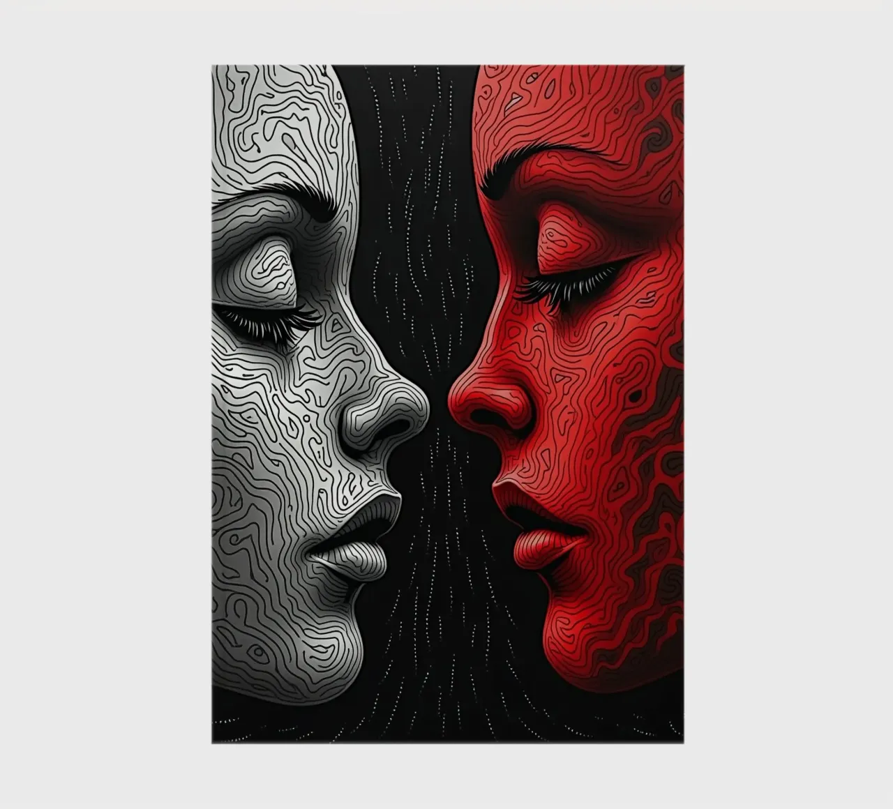 Mirror_image_red_3 notebook by AI-Portraits by LK