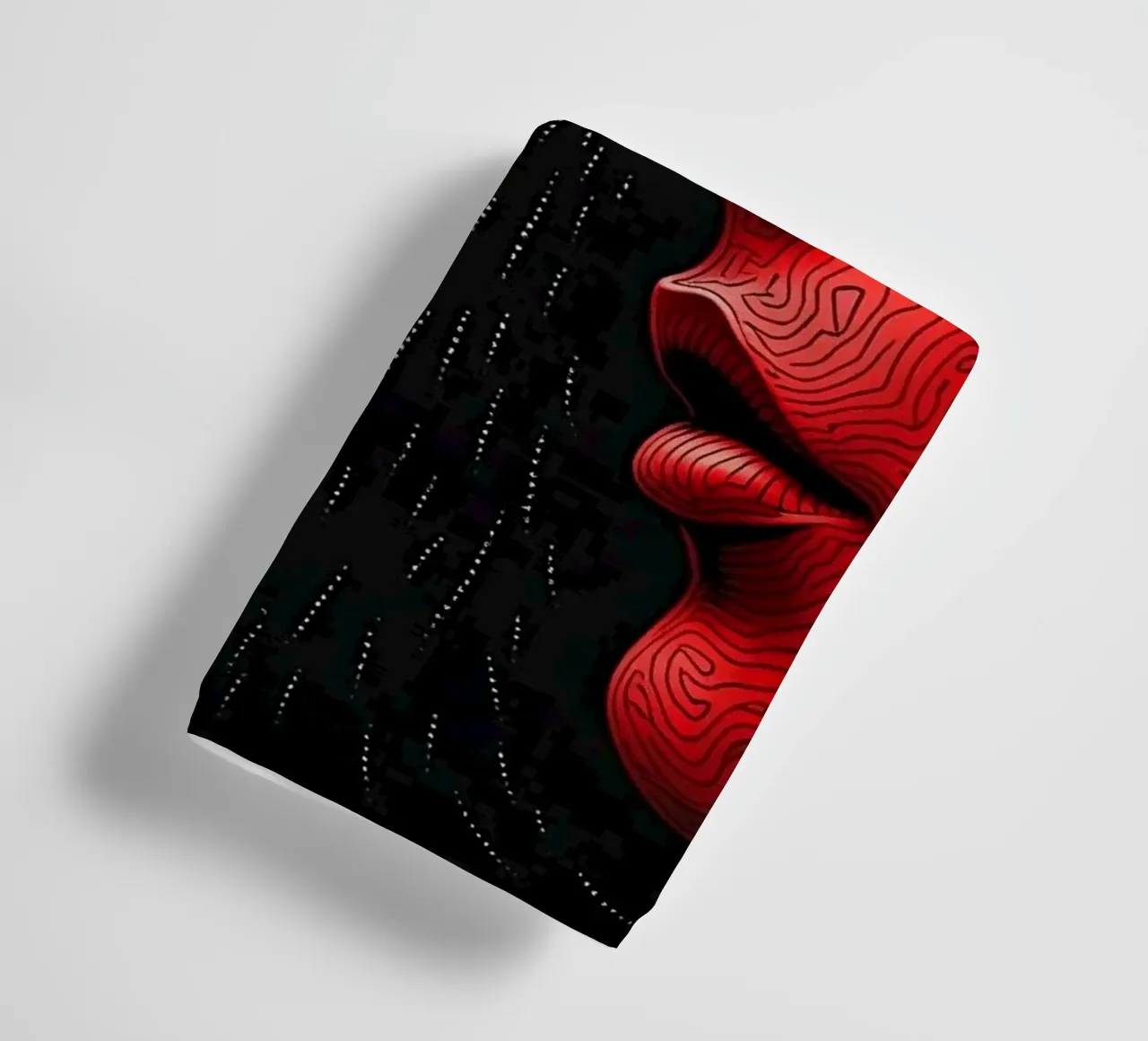 Mirror_image_red_3 towel by AI-Portraits by LK