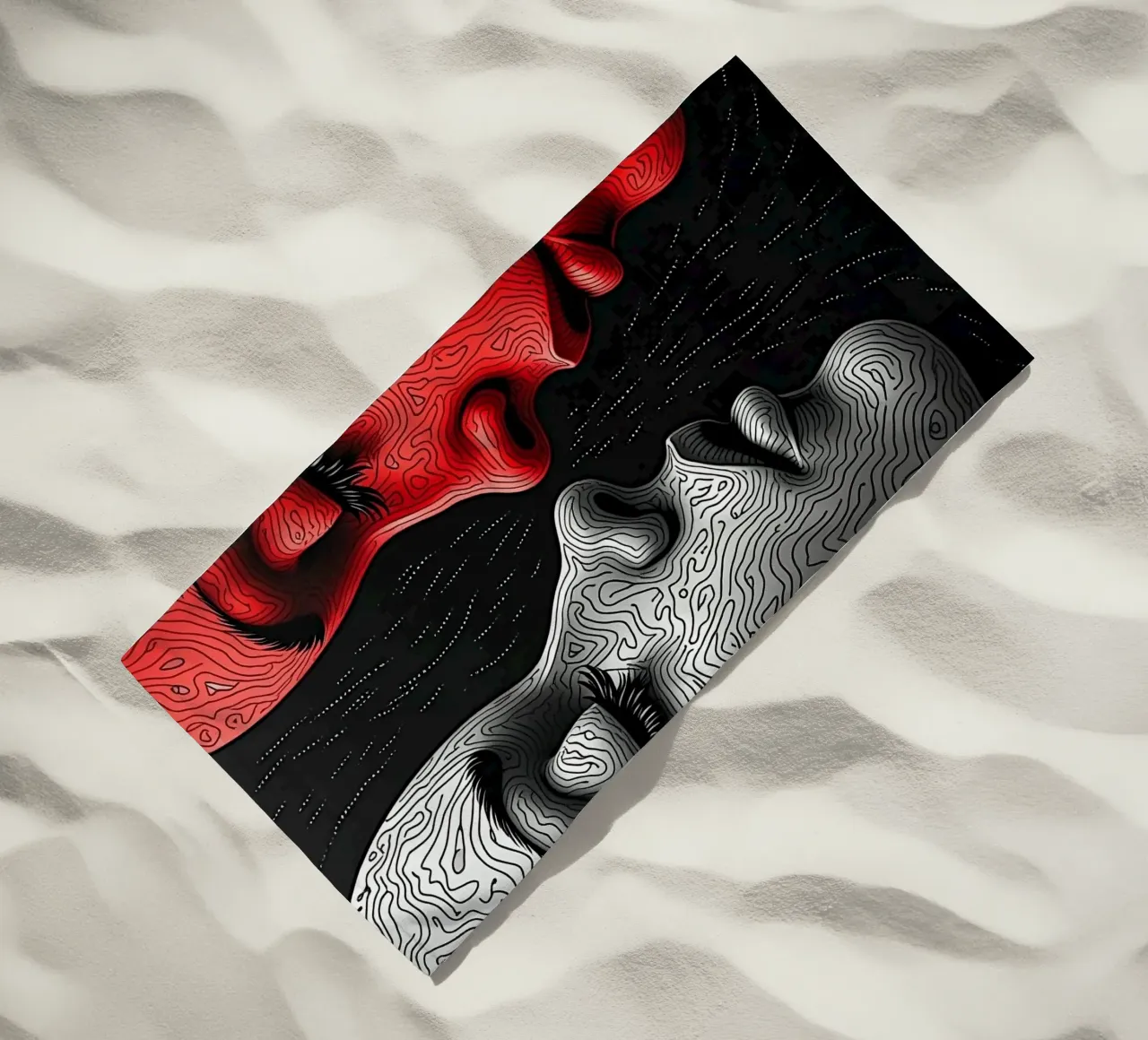 Immagine_specchio_rosso_3 telo mare da AI-Portraits by LK