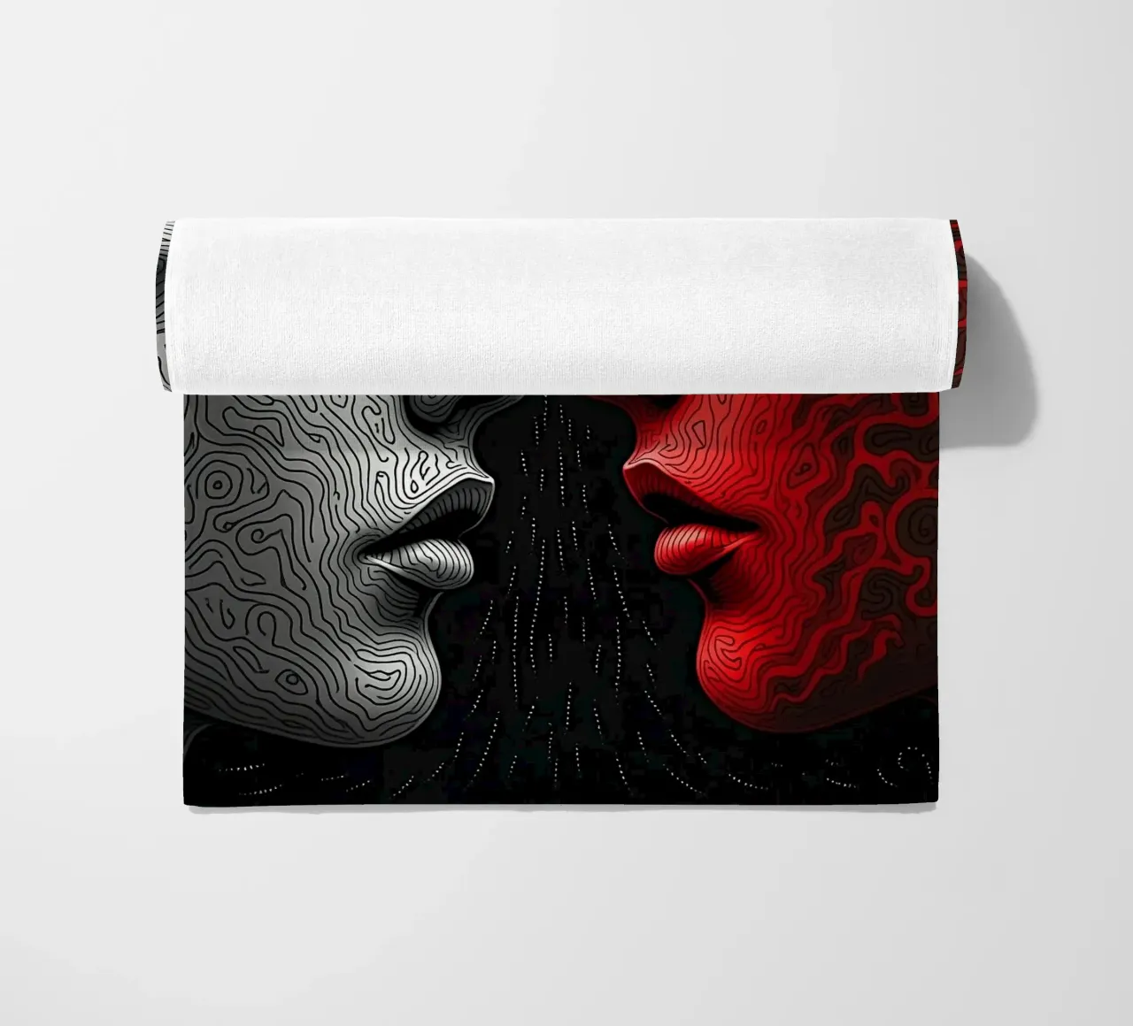 Immagine_specchio_rosso_3 telo mare da AI-Portraits by LK