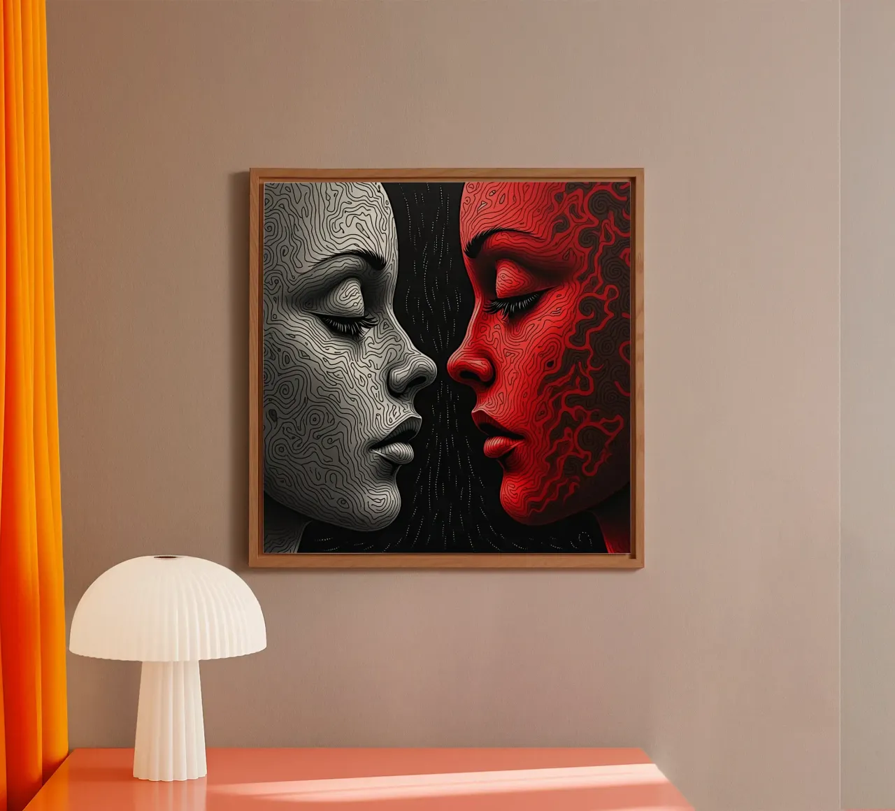 Immagine_specchio_rosso_3 alluminio dibond da AI-Portraits by LK