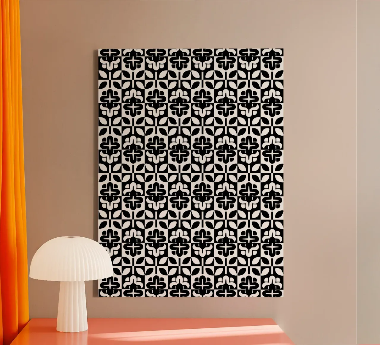 Repetitive pattern 31 canvas with Floater frame by Little Dean