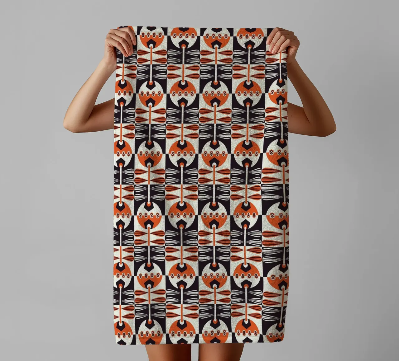 Repetitive pattern 34 towel by Little Dean