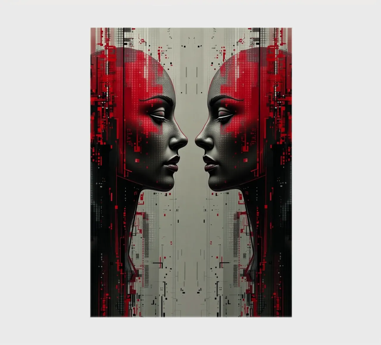 Mirror_image_red_4 notebook by AI-Portraits by LK