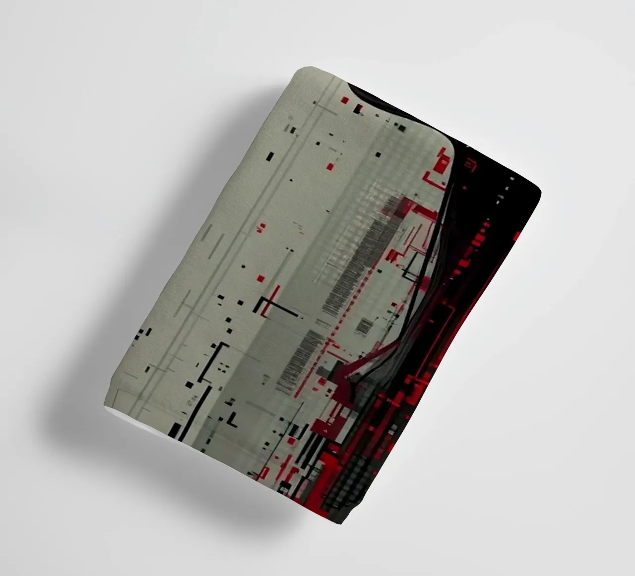 Mirror_image_red_4 towel by AI-Portraits by LK