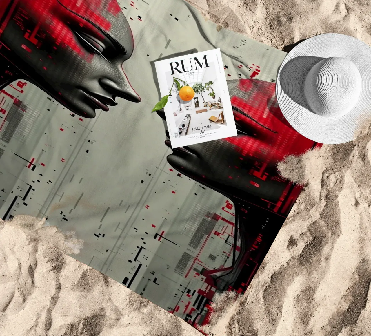 Immagine_specchio_rosso_4 telo mare da AI-Portraits by LK