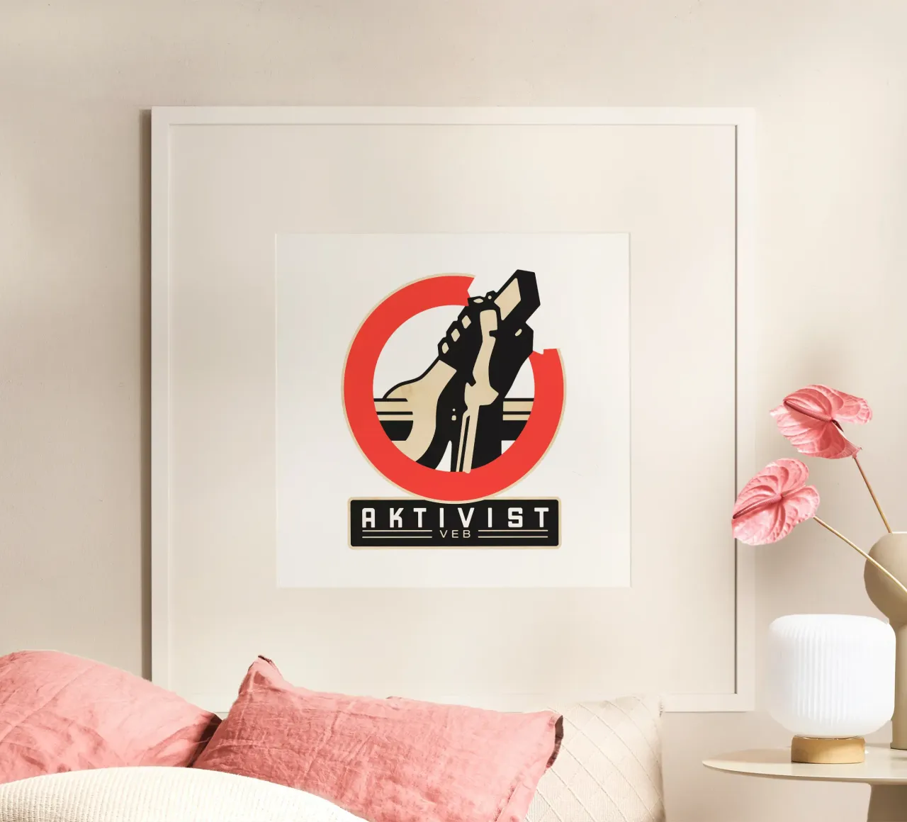 Arbeidsactivist poster van DDR DESIGN