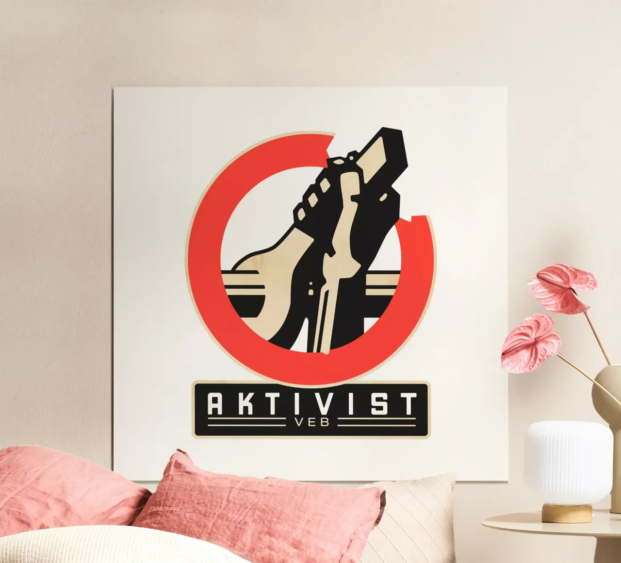 Arbeidsactivist poster van DDR DESIGN