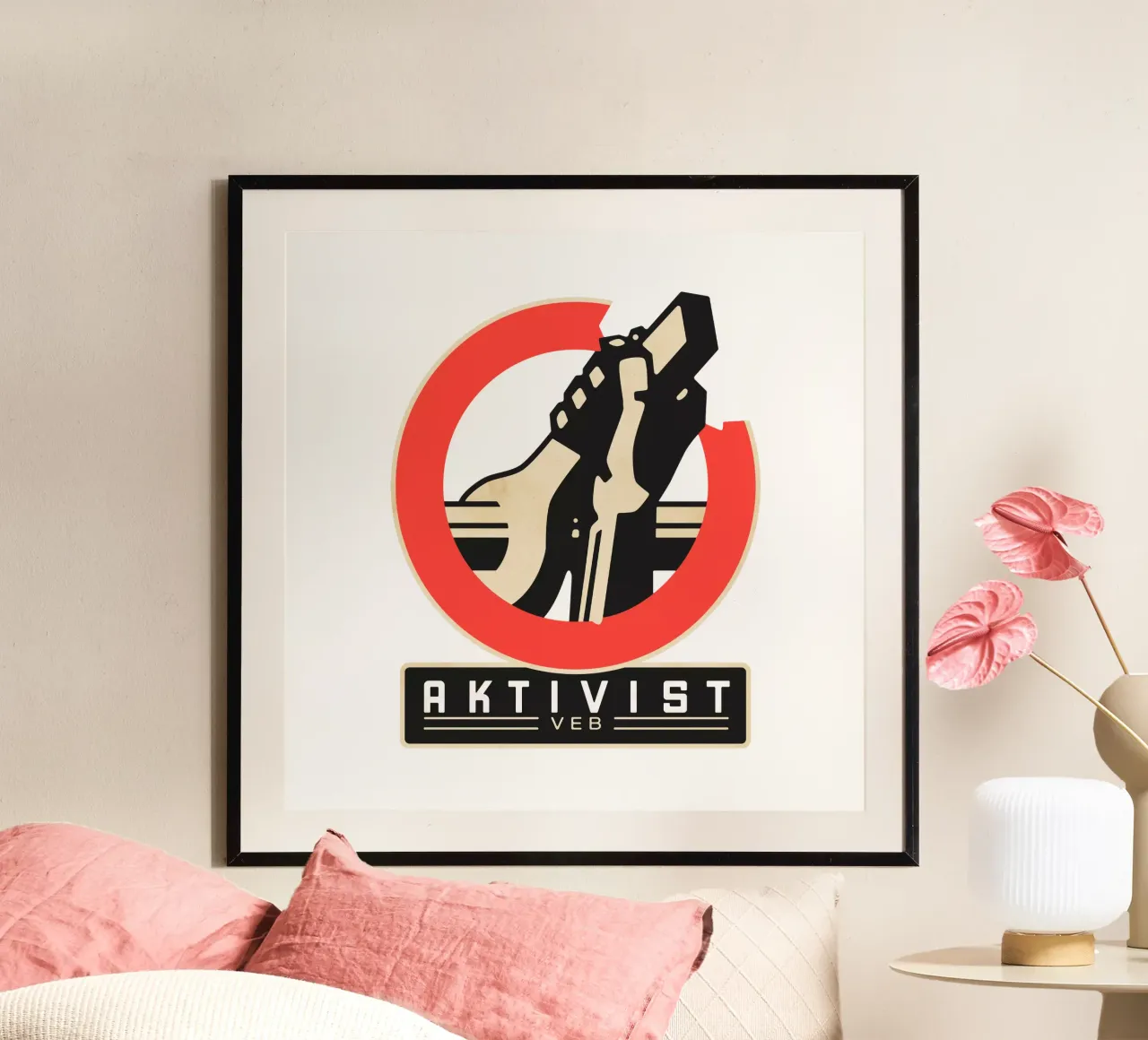 Arbeidsactivist poster van DDR DESIGN