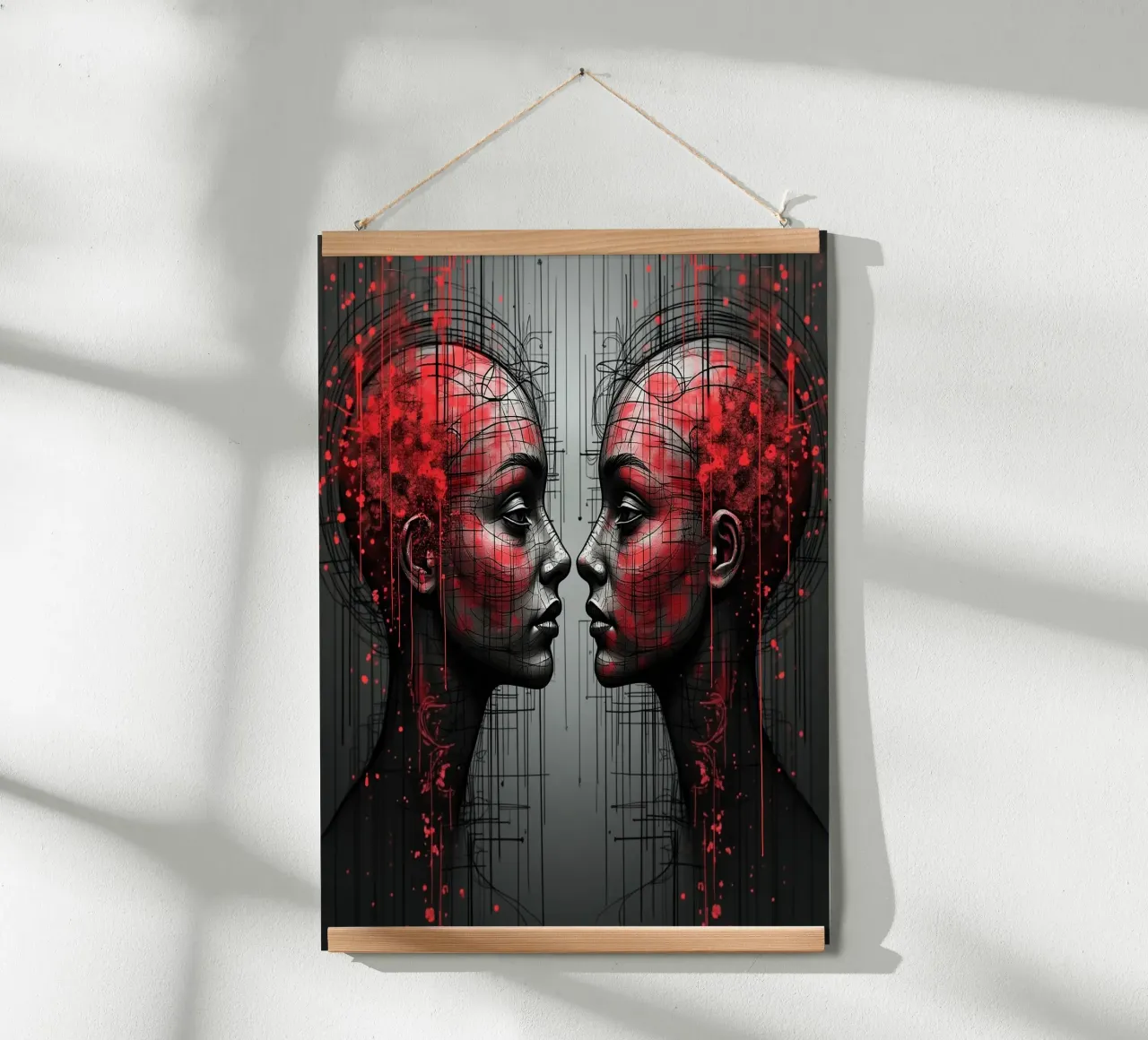 Immagine_specchio_rosso_5 carta hahnemühle da AI-Portraits by LK