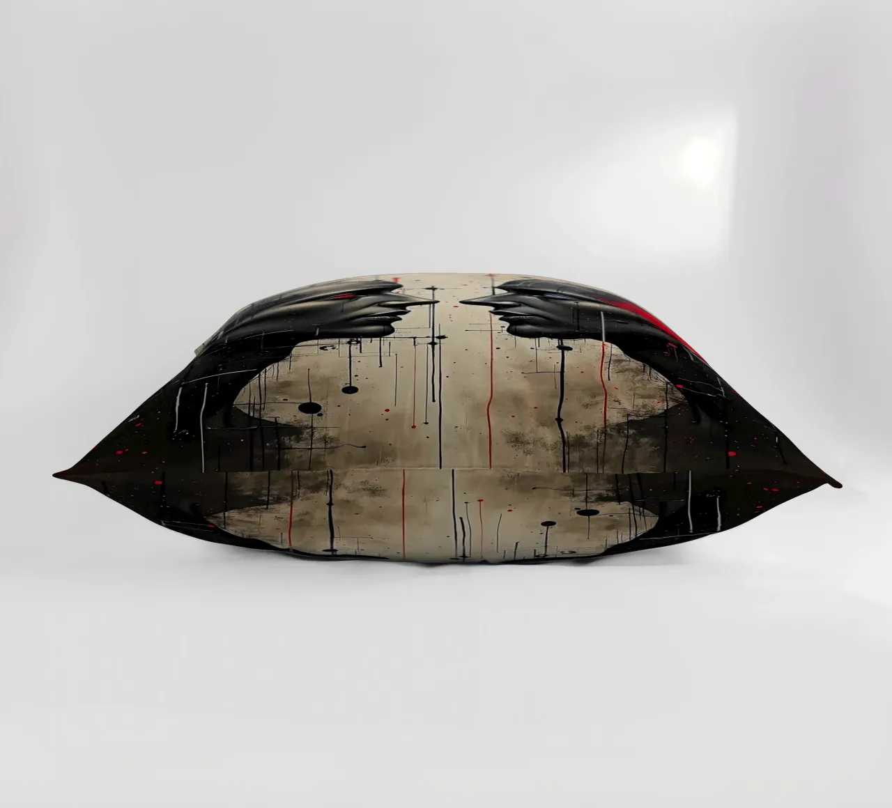 Immagine_specchio_rosso_6 cuscino da AI-Portraits by LK