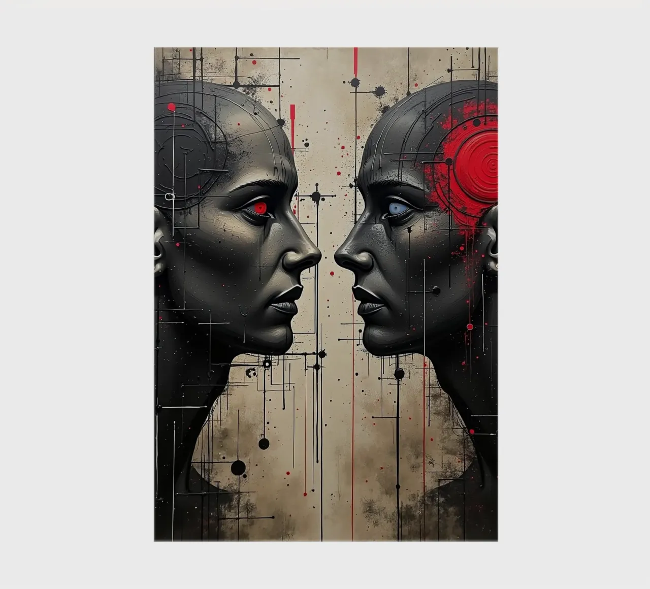 Mirror_image_red_6 notebook by AI-Portraits by LK