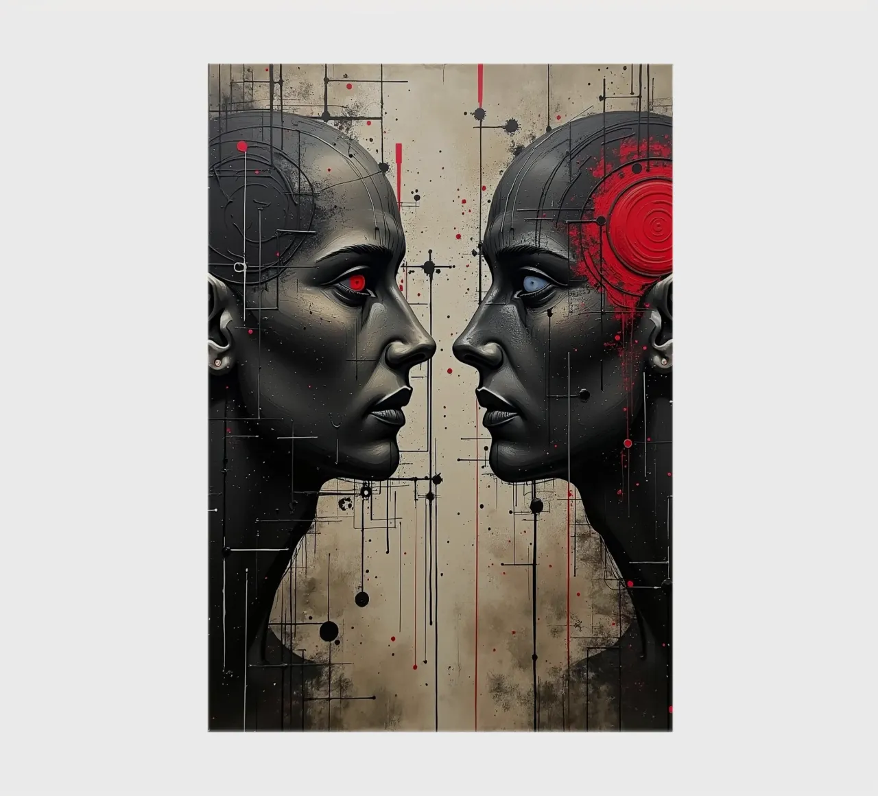 Mirror_image_red_6 notebook by AI-Portraits by LK