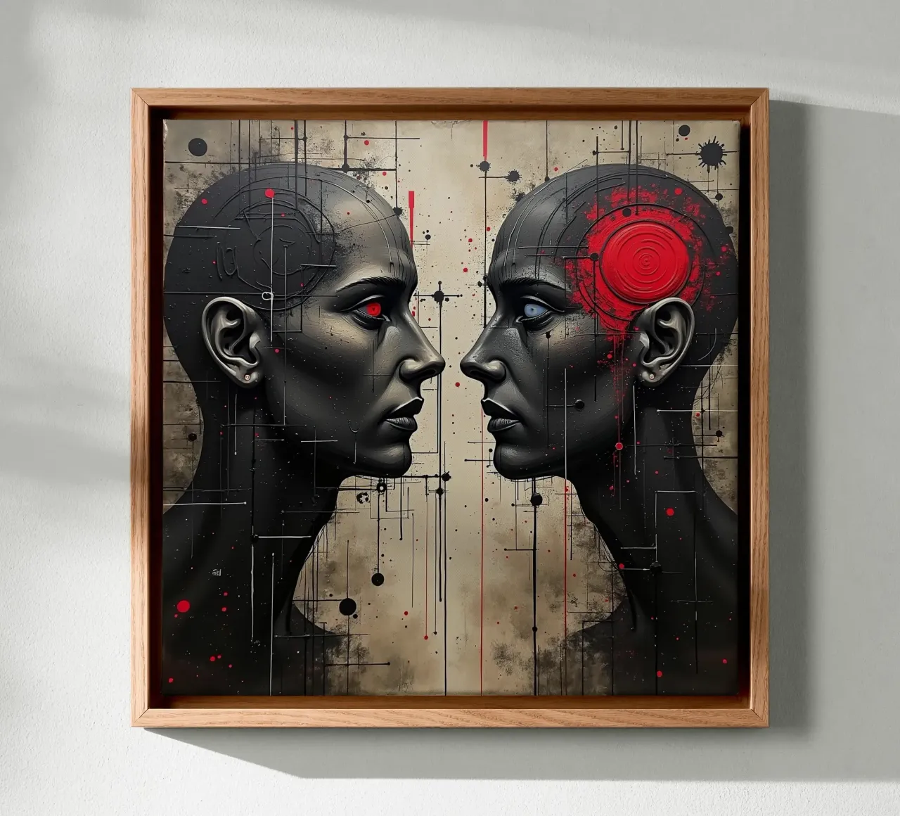 Mirror_image_red_6 canvas by AI-Portraits by LK