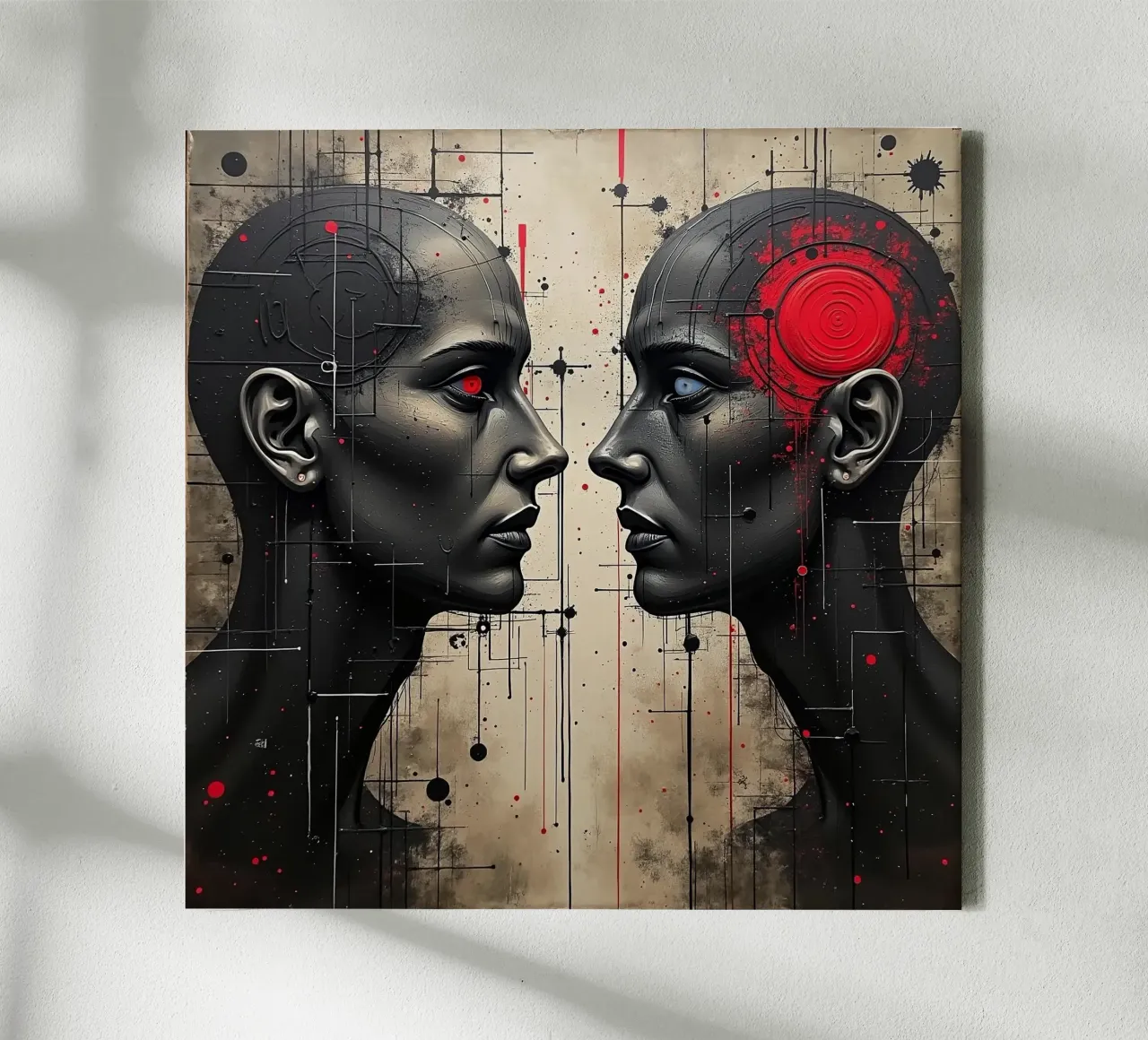 Mirror_image_red_6 canvas by AI-Portraits by LK