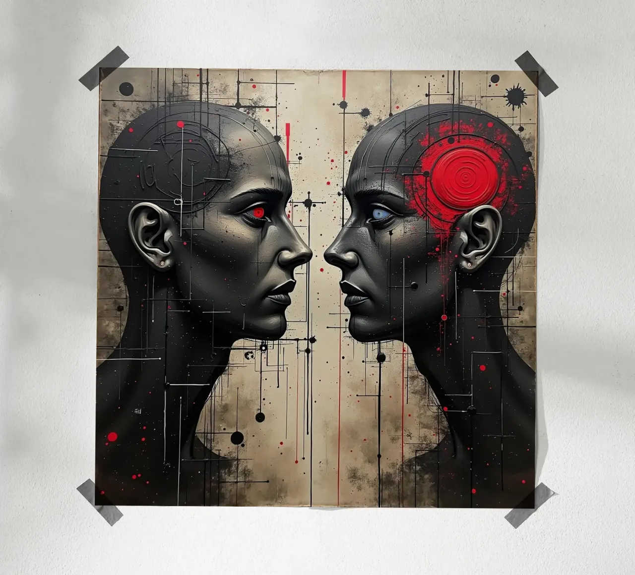 Immagine_specchio_rosso_6 poster da AI-Portraits by LK