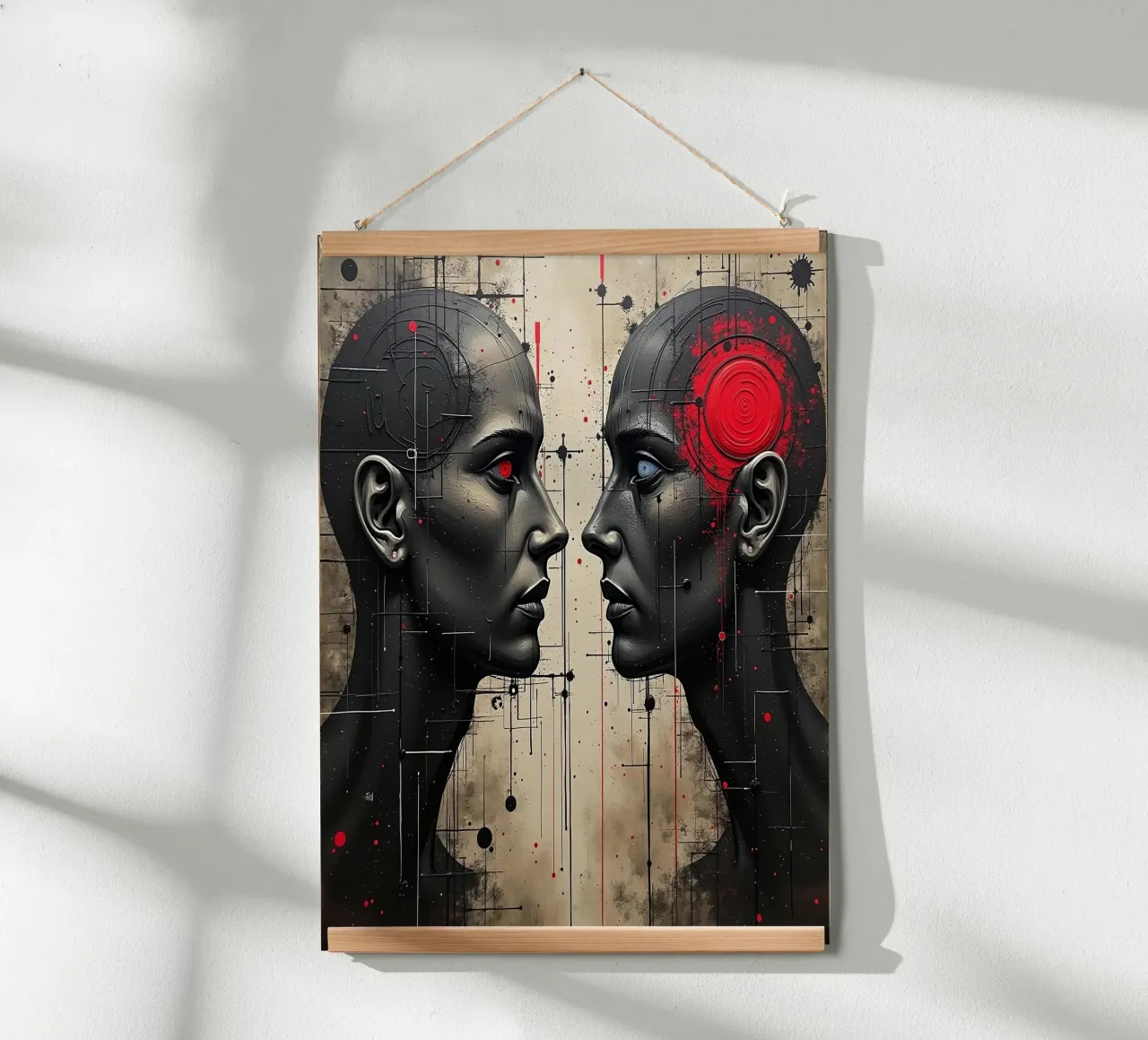 Mirror_image_red_6 hahnemühle by AI-Portraits by LK