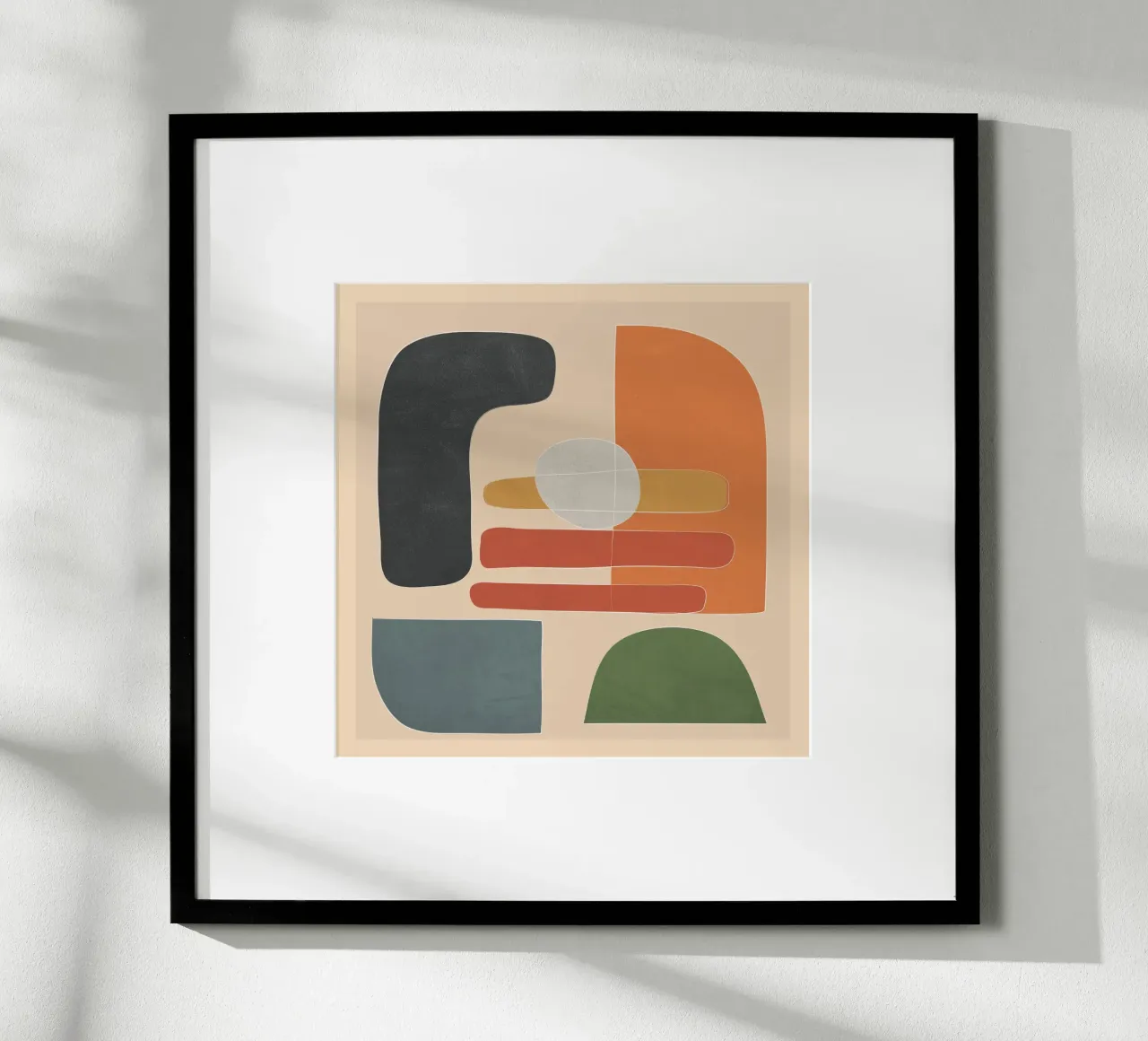 Modern Abstract Art I poster con telaio in legno da cityart