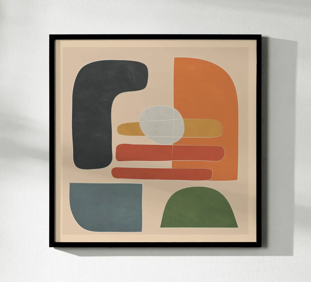 Modern Abstract Art I poster con telaio in legno da cityart