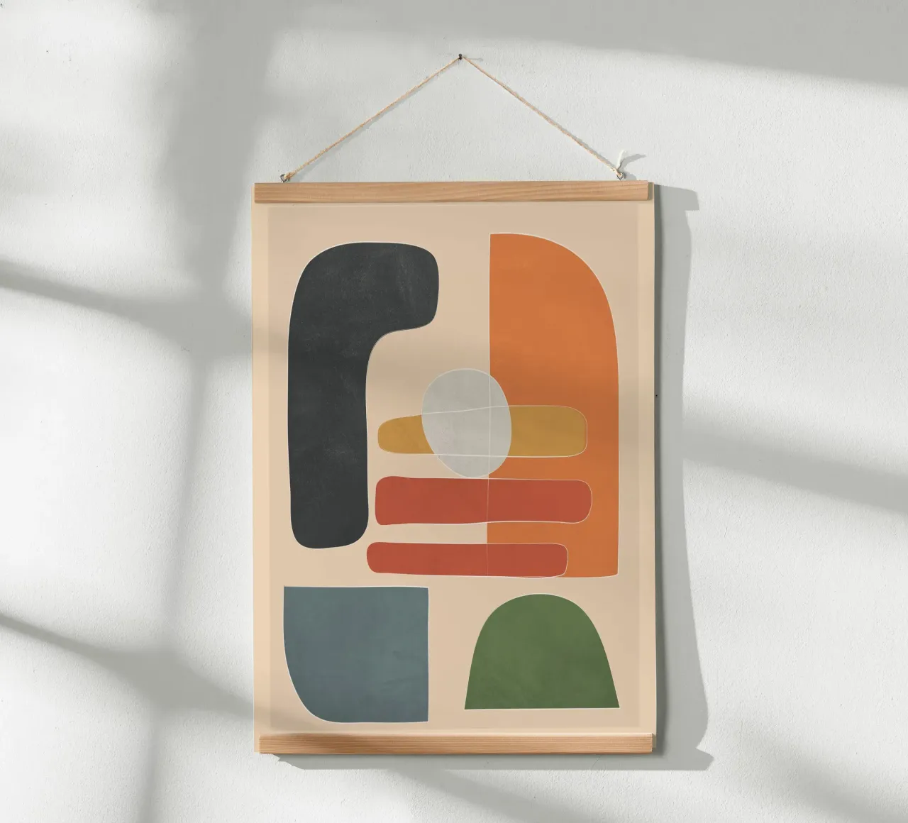 Modern Abstract Art I poster con telaio in legno da cityart