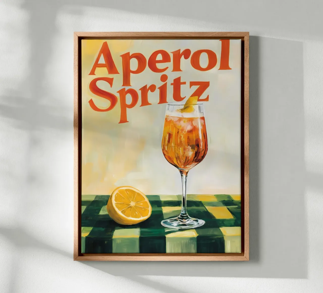 Aperol Spritz tela con Cornice a cassetta da IamHomeStudio