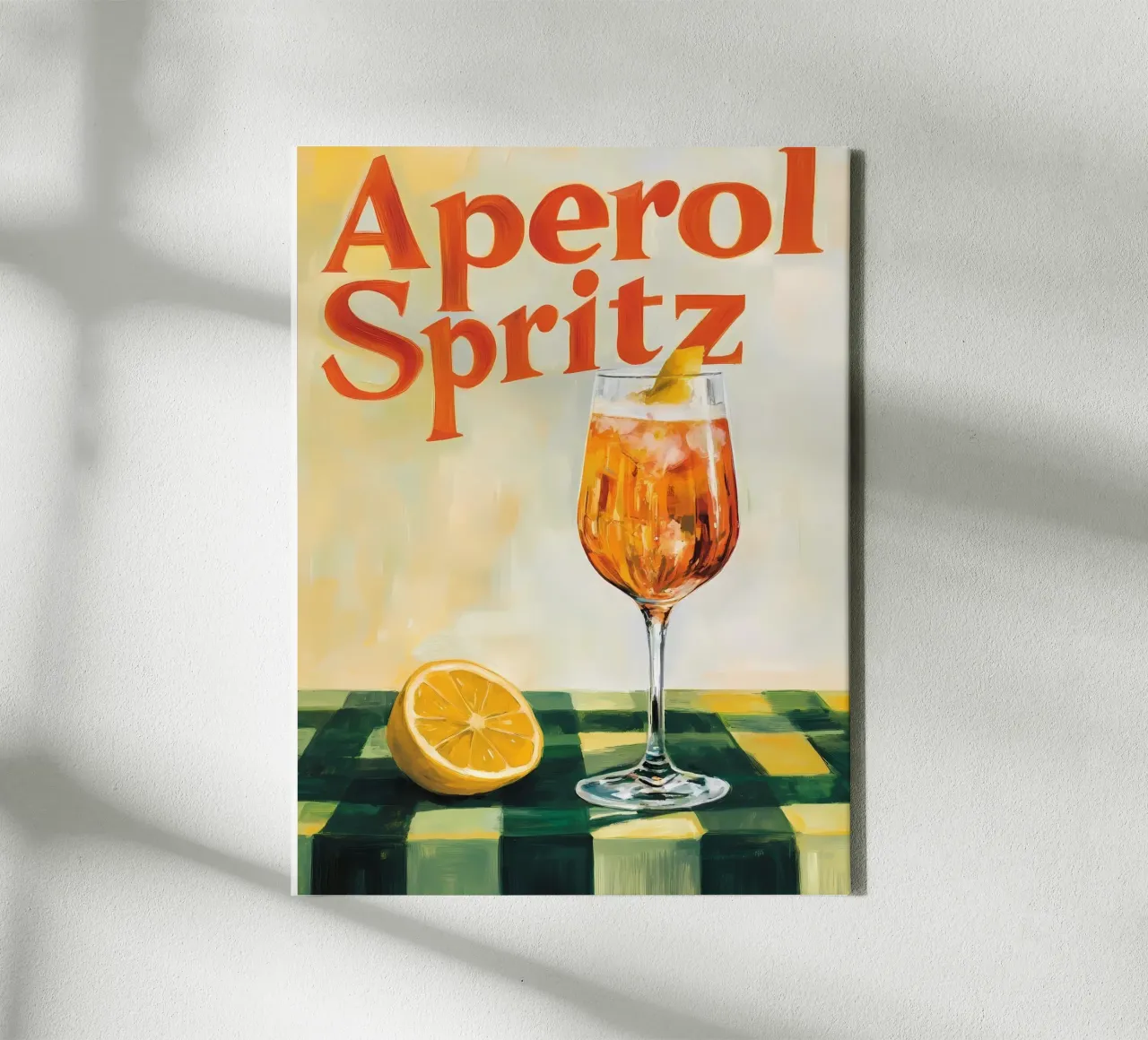 Aperol Spritz tela con Cornice a cassetta da IamHomeStudio