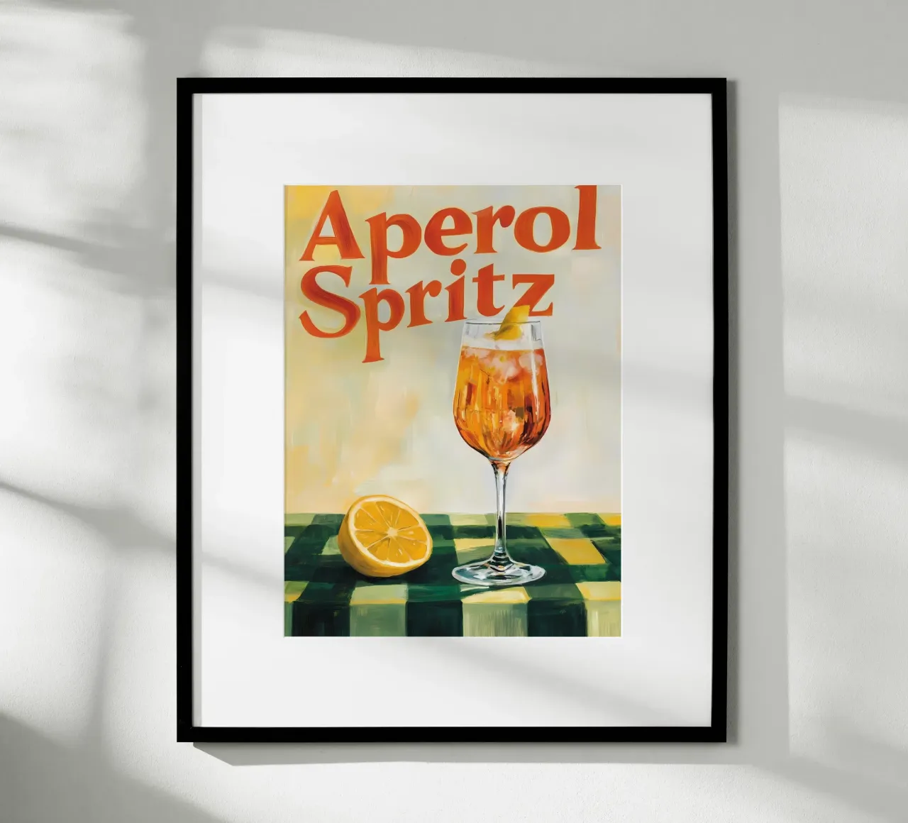 Aperol Spritz poster con telaio in plastica da IamHomeStudio
