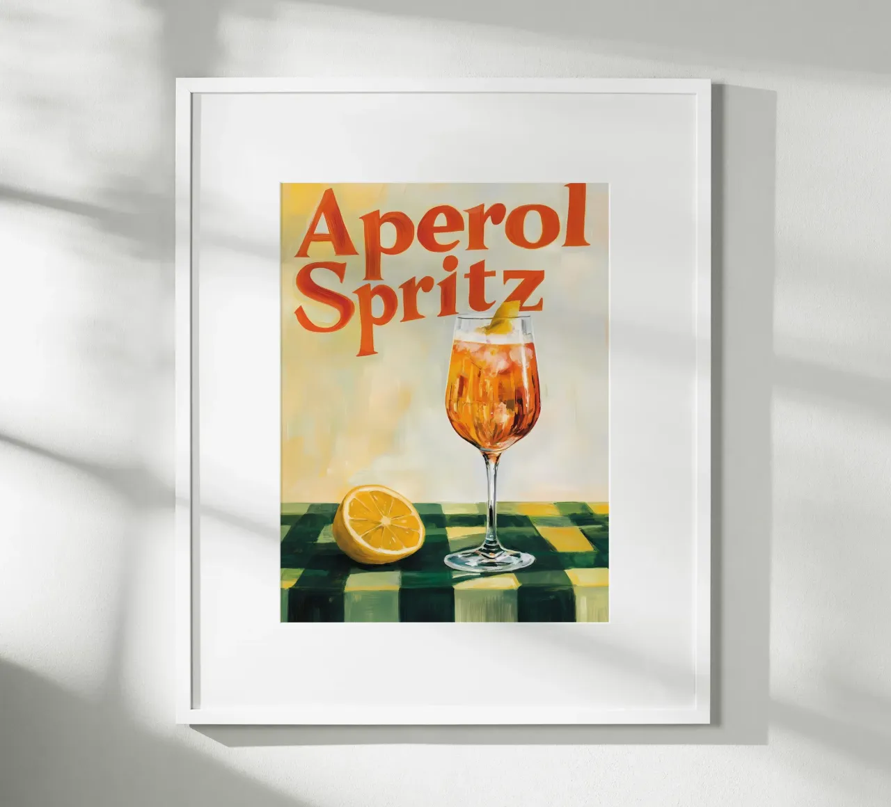 Aperol Spritz poster con telaio in plastica da IamHomeStudio