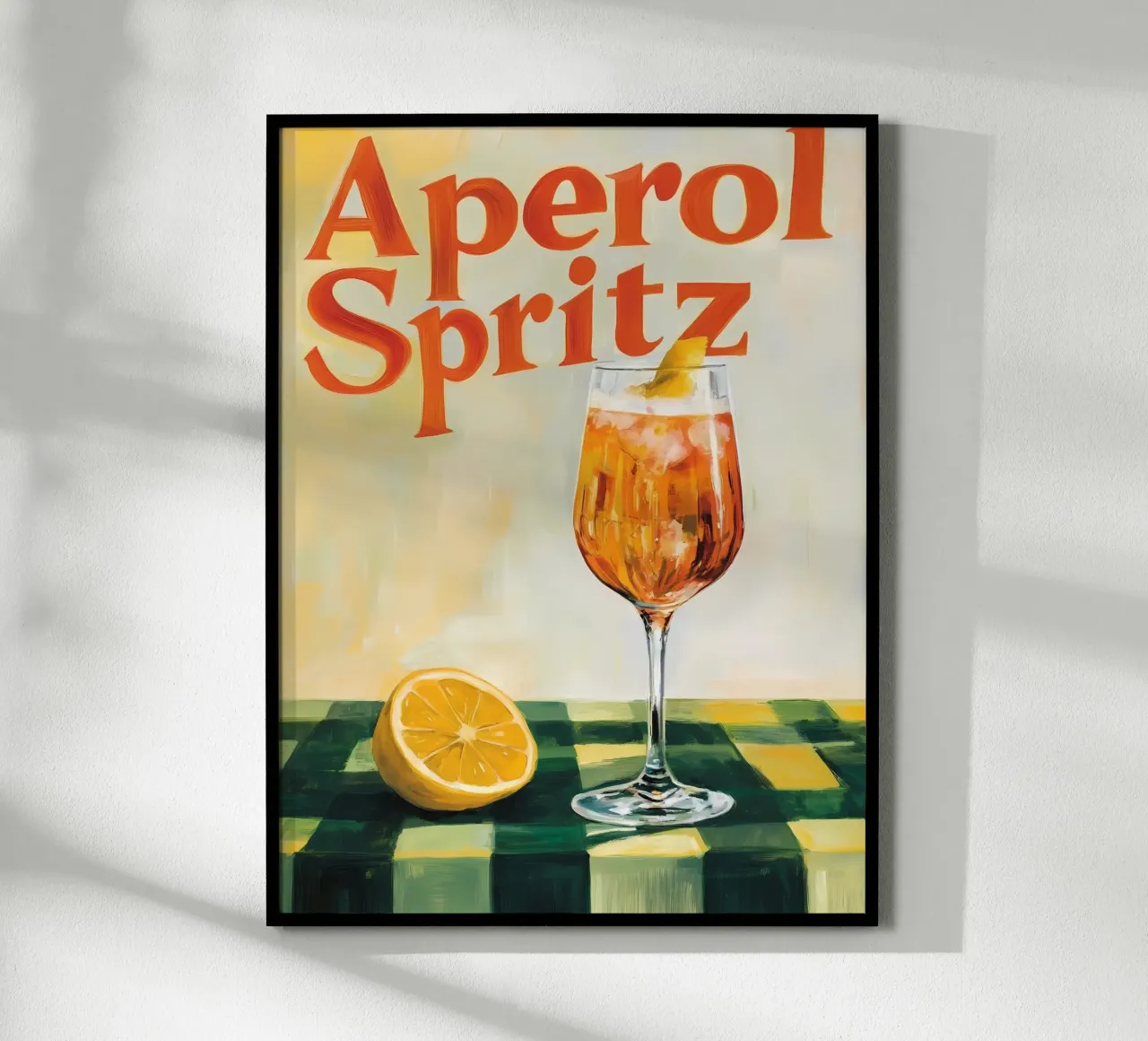 Aperol Spritz poster con telaio in plastica da IamHomeStudio