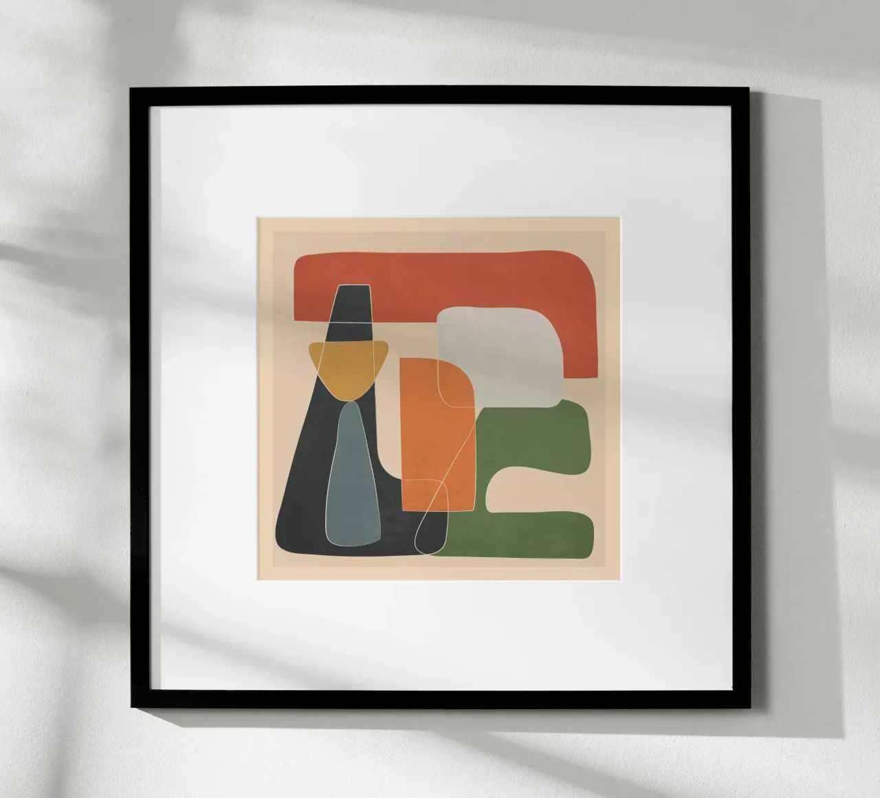 Modern Abstract Art II poster con telaio in plastica da cityart