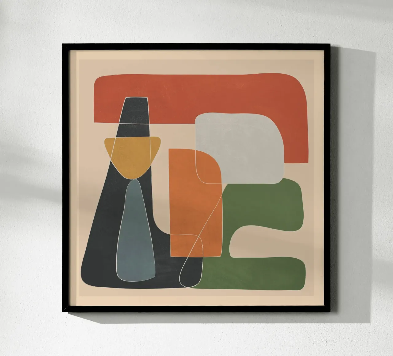 Modern Abstract Art II poster con telaio in plastica da cityart