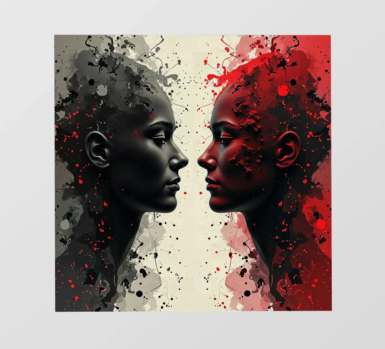 Immagine_specchio_rosso_7 telo in pvc da AI-Portraits by LK