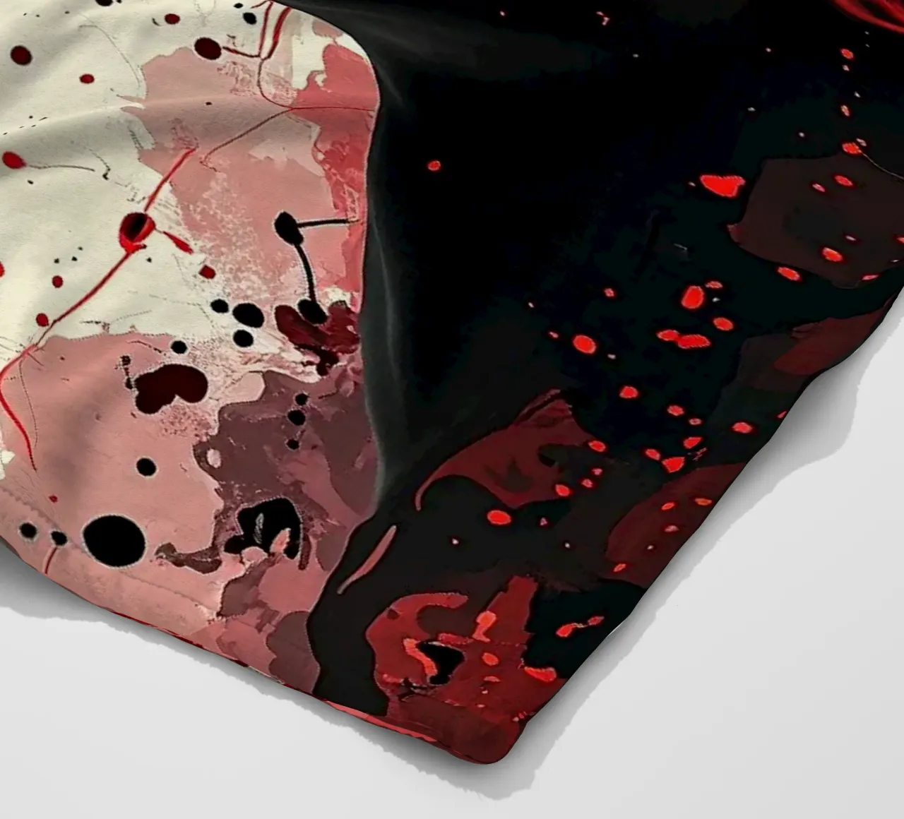 Immagine_specchio_rosso_7 coperta in pile da AI-Portraits by LK