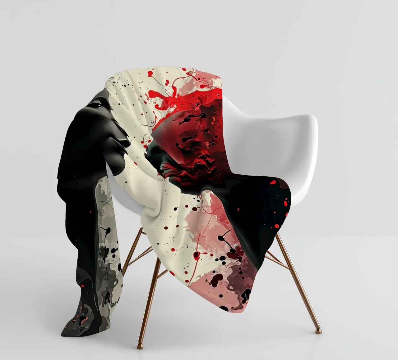 Immagine_specchio_rosso_7 coperta in pile da AI-Portraits by LK