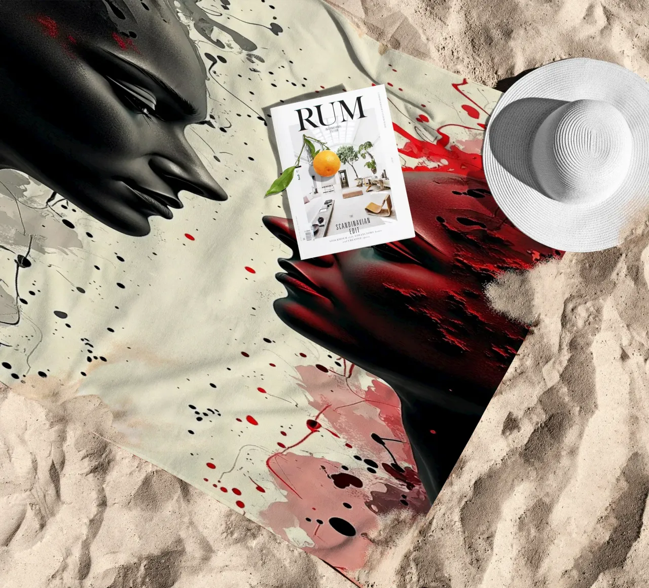 Immagine_specchio_rosso_7 telo mare da AI-Portraits by LK