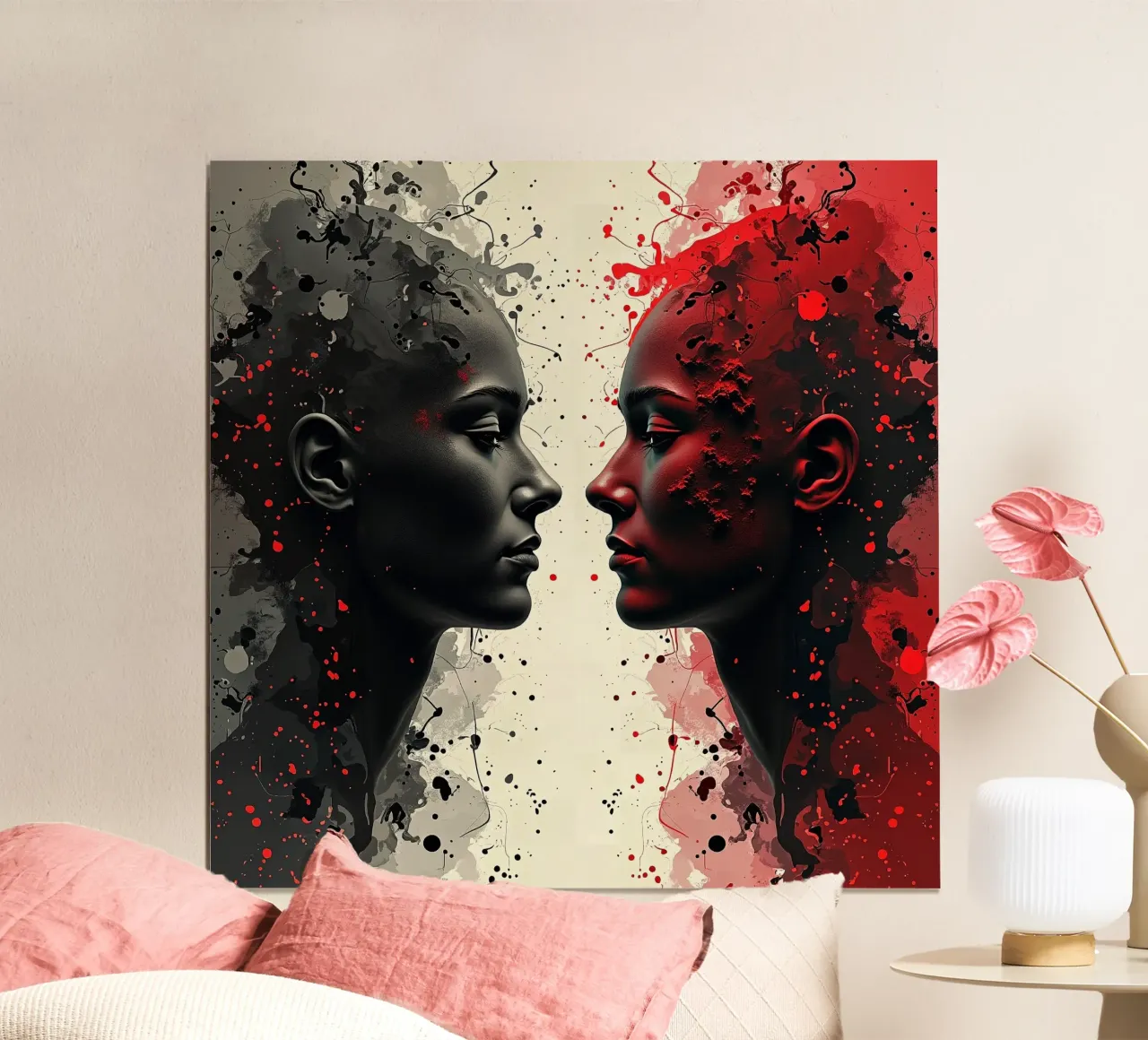 Immagine_specchio_rosso_7 carta hahnemühle da AI-Portraits by LK