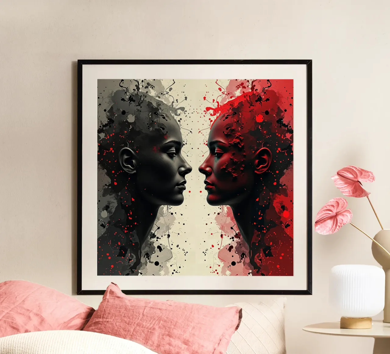 Immagine_specchio_rosso_7 carta hahnemühle da AI-Portraits by LK