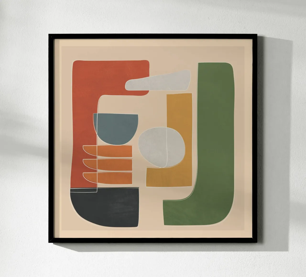 Modern Abstract Art III poster con telaio in plastica da cityart