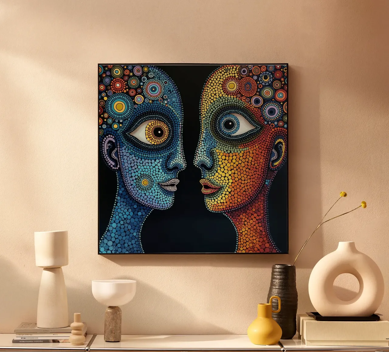 Specchio_1_Stile Hundertwasser alluminio dibond da AI-Portraits by LK