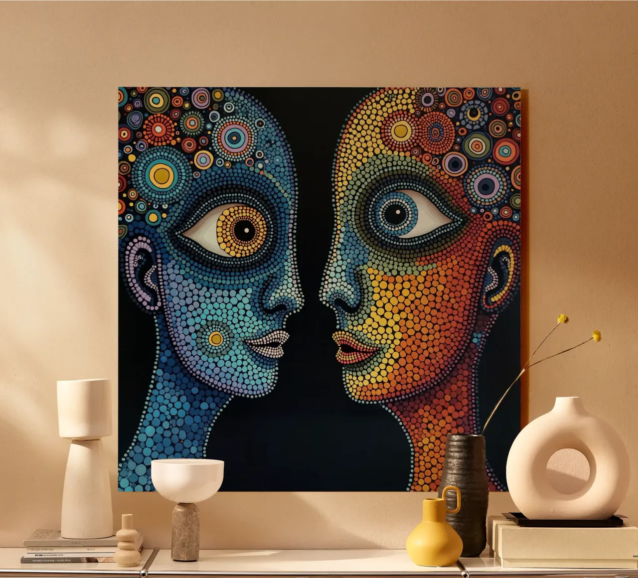 Specchio_1_Stile Hundertwasser alluminio dibond da AI-Portraits by LK