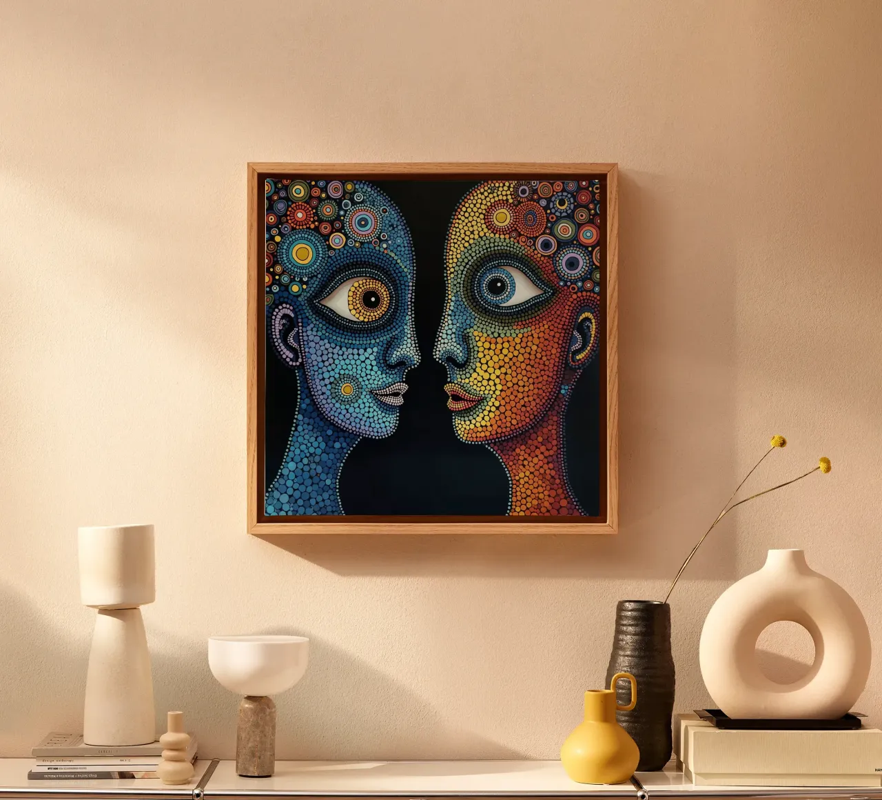 Specchio_1_Stile Hundertwasser tela da AI-Portraits by LK
